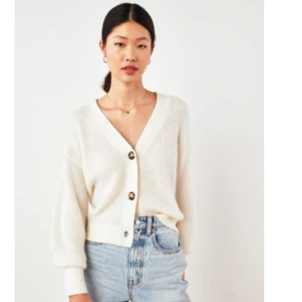 Baby Alpaca-Wool Cropped Cardigan